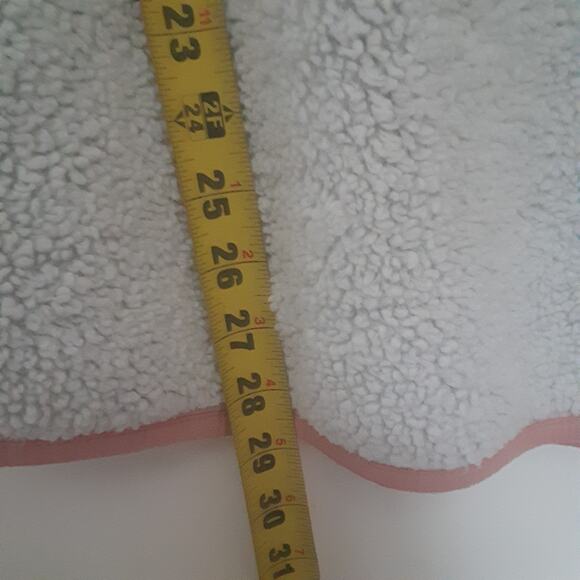 Simply Southern Sherpa Pullover Sweater Women's XL Pink White 1/4 Button - Picture 7 of 7